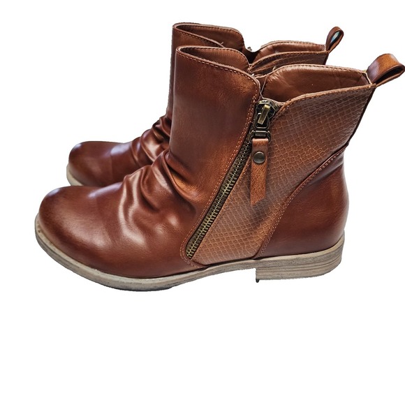 Corkys To Be Hones Brown Pull On Chelsea Ankle Boots Size 8 - Picture 4 of 12